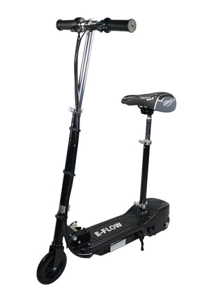 E-Scooter schwarz mit Sitz
