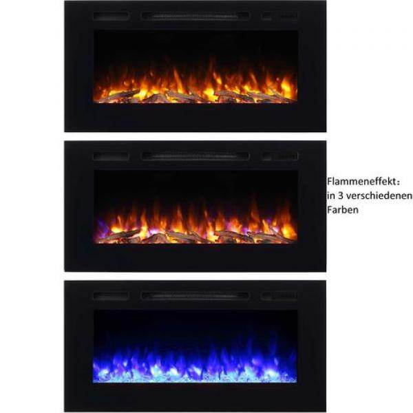 BALDERIA Elektrokamin Herkules 3D-Flammeneffekt, dimmbar, Heizung 2000W Weiss