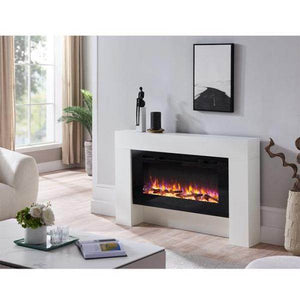 BALDERIA Elektrokamin Herkules 3D-Flammeneffekt, dimmbar, Heizung 2000W Weiss