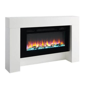 BALDERIA Elektrokamin Herkules 3D-Flammeneffekt, dimmbar, Heizung 2000W Weiss