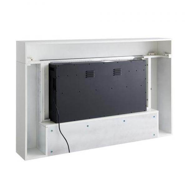 BALDERIA Elektrokamin Herkules 3D-Flammeneffekt, dimmbar, Heizung 2000W Weiss