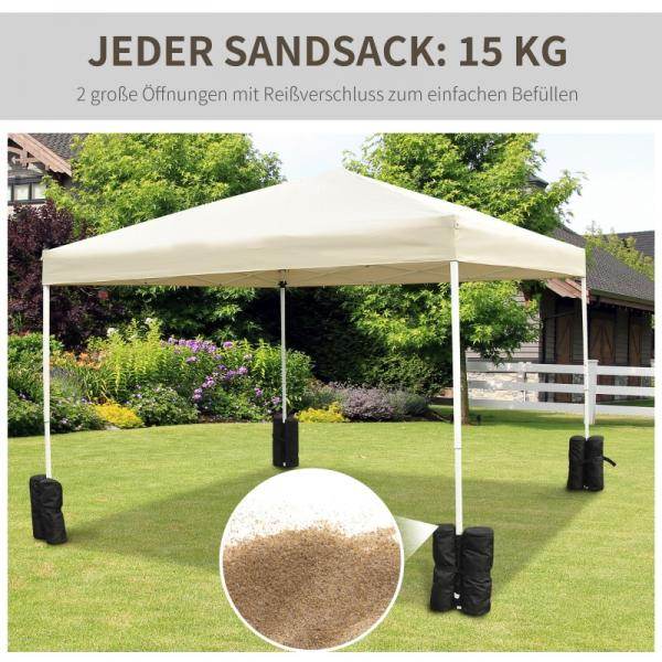 Pavillon Standfuss für Faltpavillon Partyzelt Festzelt 4 Stück 4er-Set schwarz