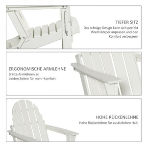 Gartenstuhl, Klappstuhl, ergonomisches Design, wetterfest, Kunststoff, weiss