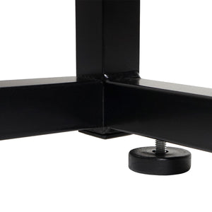 Eck-Schreibtisch Computertisch 76x196x110cm MDF Metall dunkelbraun