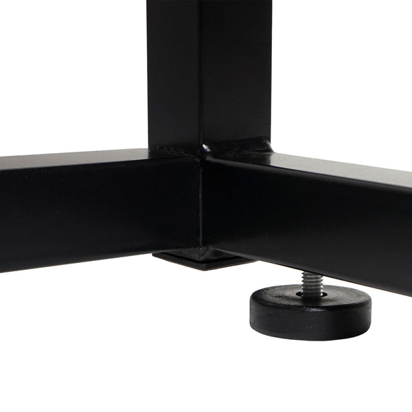 Eck-Schreibtisch Computertisch 76x196x110cm MDF Metall dunkelbraun