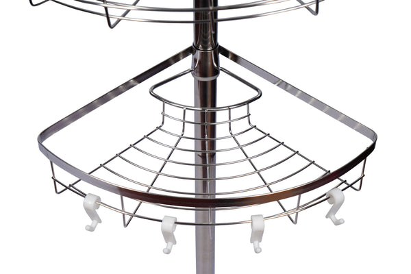 Eckregal Duschablage 105-320 cm silber