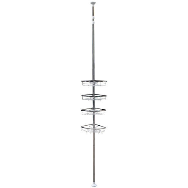 Eckregal Duschablage 105-320 cm silber