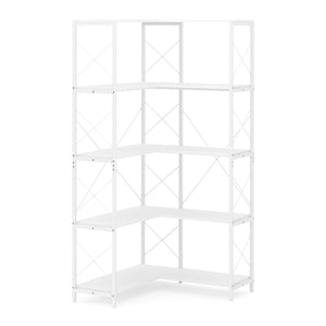 Eckregal AGATA mit 5 Ebenen 100 x 167 cm weiss