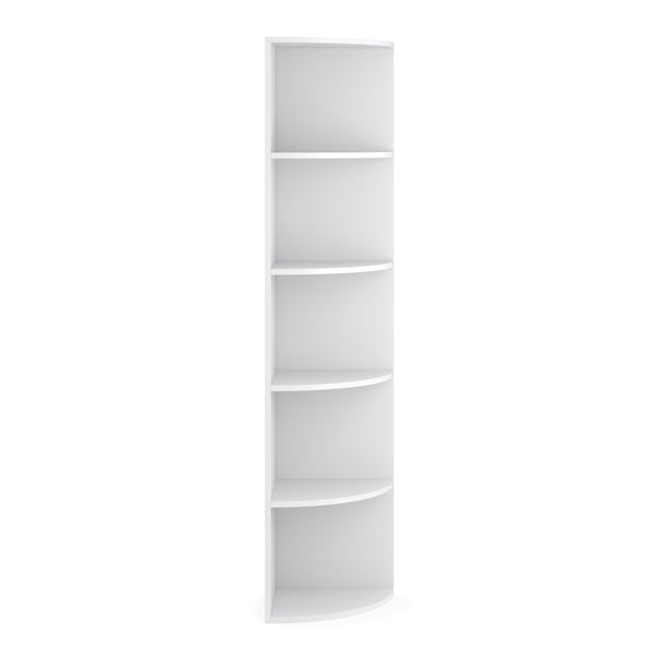 Eckregal mit 6 Ebenen MARKUS 40 x 180 cm weiss