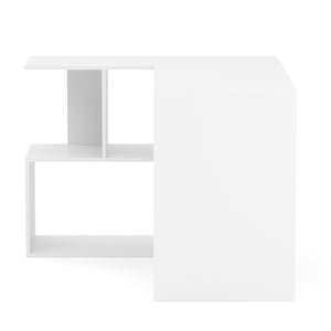 Eckschreibtisch ALBERTINA mit Regal 120 x 100 x 77 cm weiss