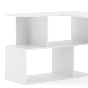 Eckschreibtisch ALBERTINA mit Regal 120 x 100 x 77 cm weiss