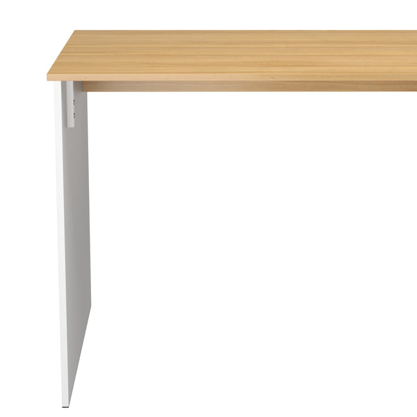 Eckschreibtisch JENTRY mit Schublade 140 x 130 x 76 cm natur/weiss