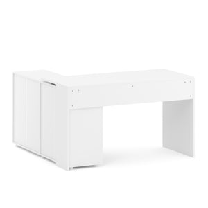 Eckschreibtisch STUARD mit Stauraum 130 x 130 x 75 cm weiss