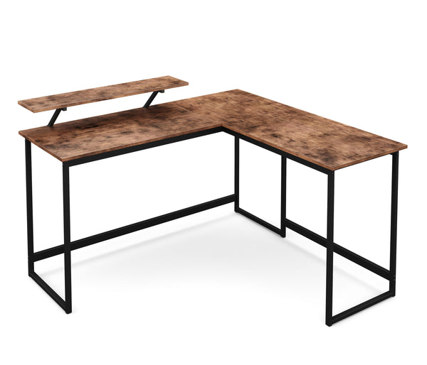 Eckschreibtisch mit Monitoraufsatz Vintage BONITA