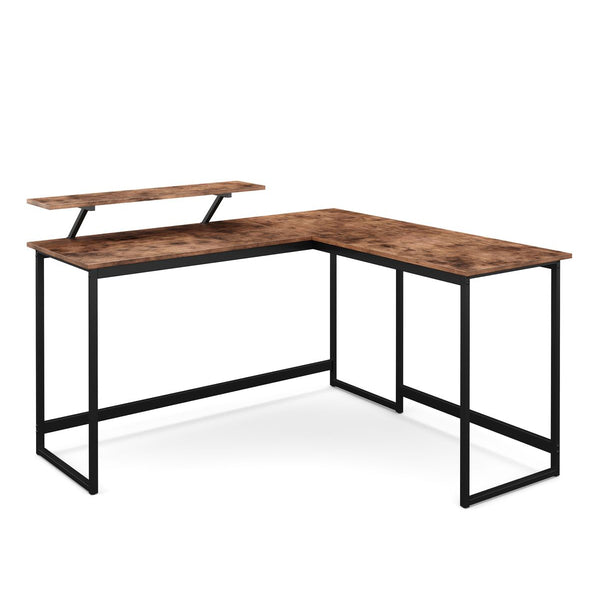 Eckschreibtisch mit Monitoraufsatz Vintage BONITA
