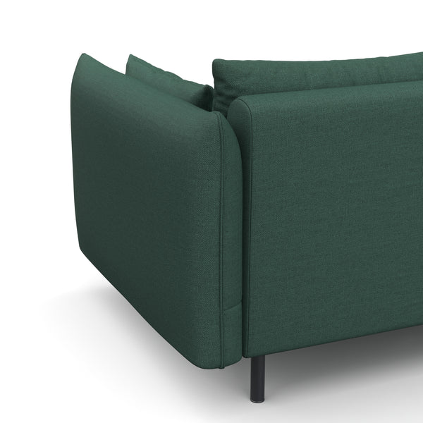 Ecksofa AIDEN links dunkelgrün