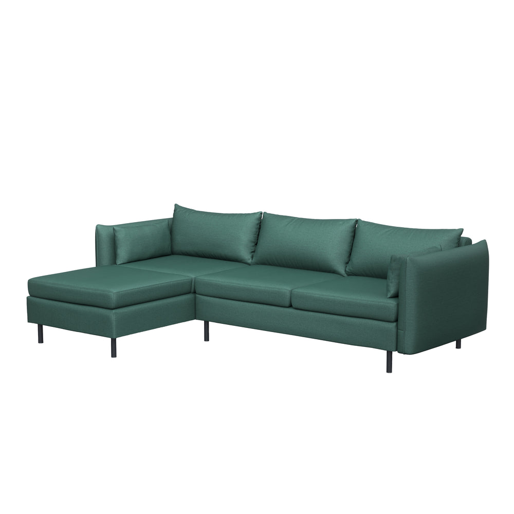 Divano angolare AIDEN verde scuro sinistro