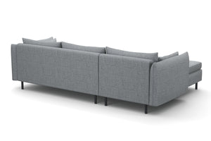 Ecksofa AIDEN links grau