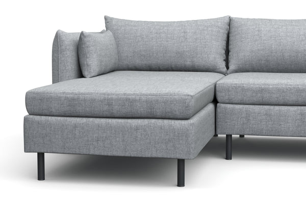 Ecksofa AIDEN links grau