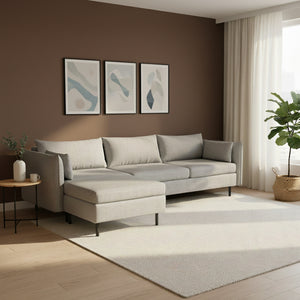 Ecksofa AIDEN links grau