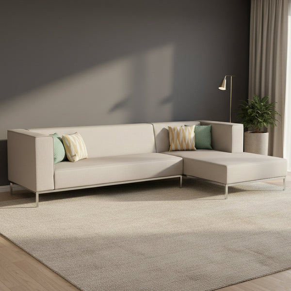 Ecksofa ALEXANDER rechts beige