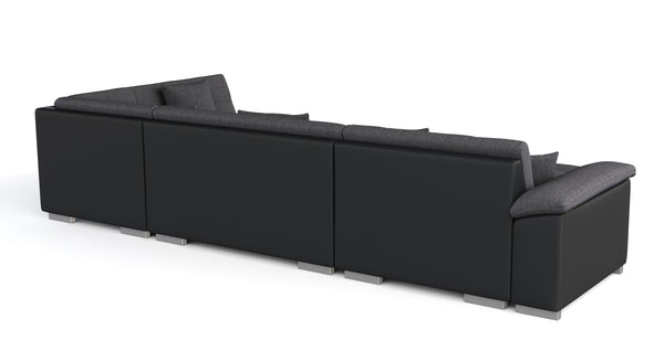 Sofa ARIA links grau/schwarz