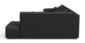 Sofa ARIA links grau/schwarz