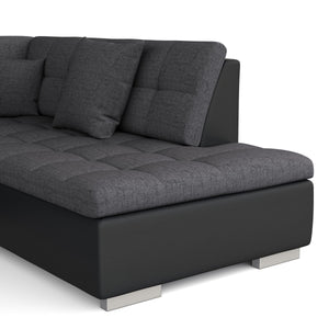 Sofa ARIA links grau/schwarz