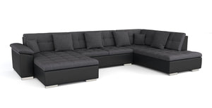 Sofa ARIA links grau/schwarz