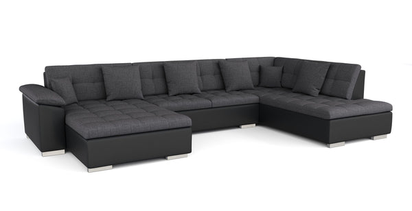 Sofa ARIA links grau/schwarz