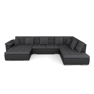 Sofa ARIA links grau/schwarz