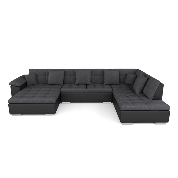 Sofa ARIA links grau/schwarz