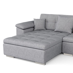 Ecksofa ARIA links grau