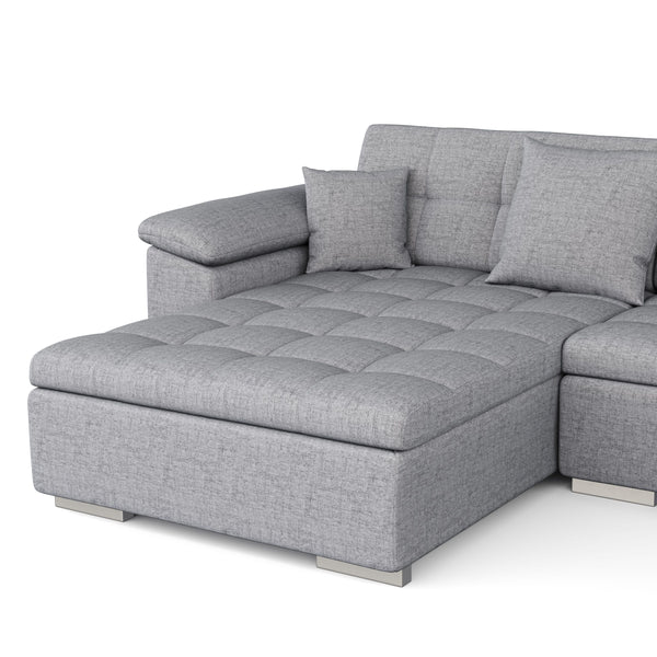 Ecksofa ARIA links grau