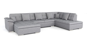 Ecksofa ARIA links grau