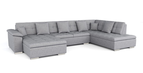 Ecksofa ARIA links grau