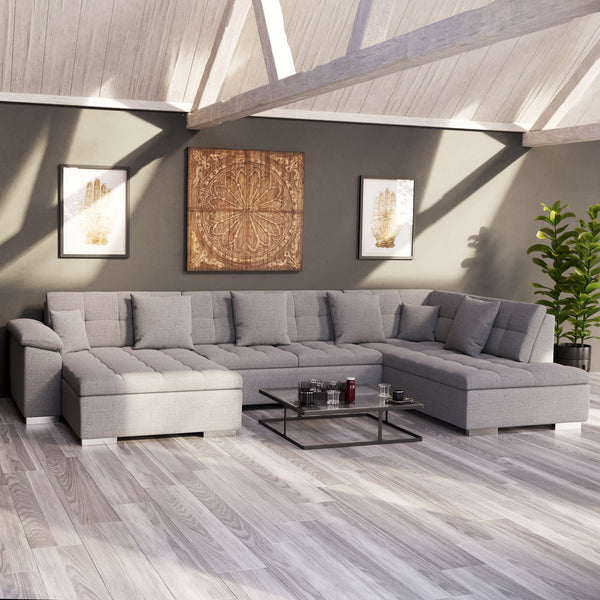 Ecksofa ARIA links grau