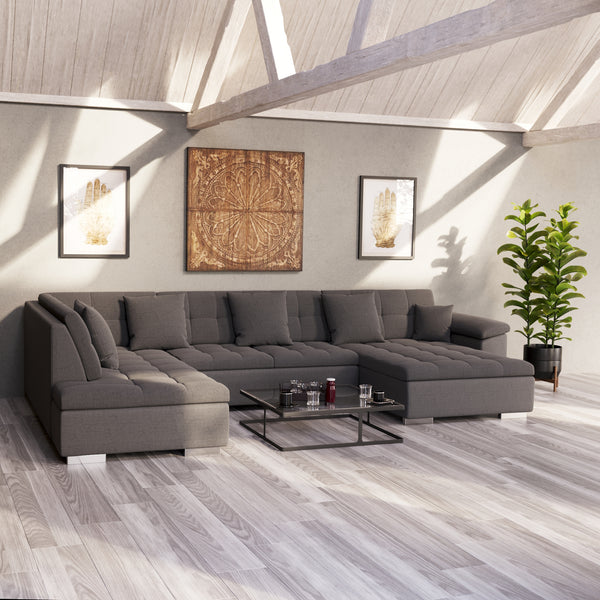 Ecksofa ARIA rechts anthrazit