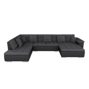 Sofa ARIA rechts grau/schwarz
