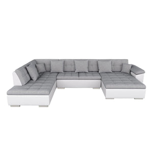Ecksofa """"ARIA"""", weiss/grau, rechts