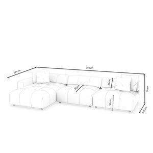 Ecksofa BONNIE links grau