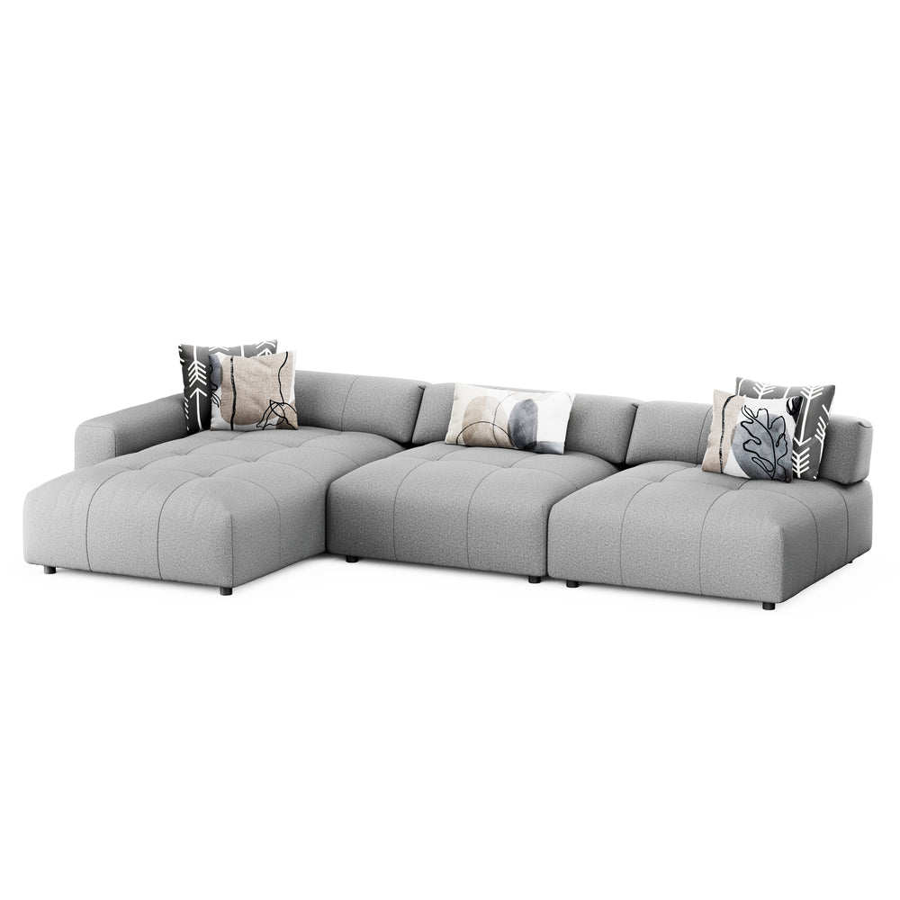 Divano angolare BONNIE, lato sinistro, grigio