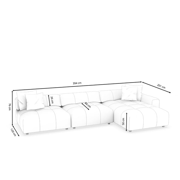 Ecksofa BONNIE rechts anthrazit
