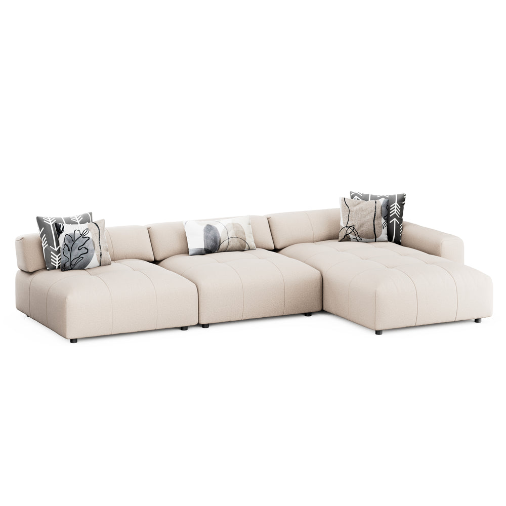Divano angolare BONNIE, lato destro, beige