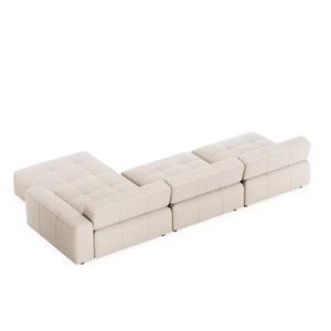 Ecksofa BONNIE rechts beige