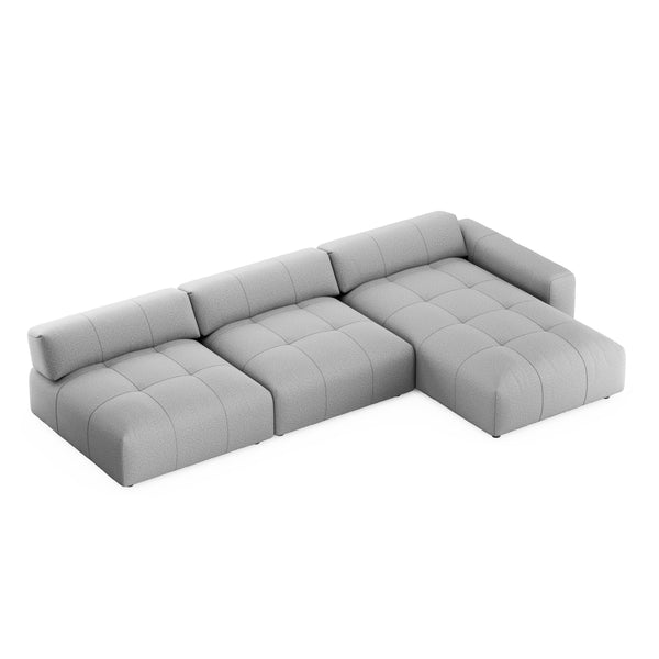 Ecksofa BONNIE rechts grau