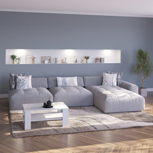 Ecksofa BONNIE rechts grau