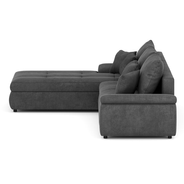 Ecksofa mit Schlaffunktion BRYNN links anthrazit