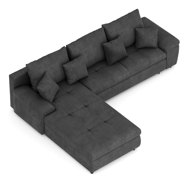 Ecksofa mit Schlaffunktion BRYNN links anthrazit