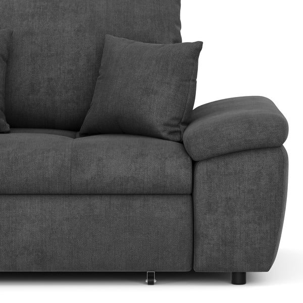 Ecksofa mit Schlaffunktion BRYNN links anthrazit